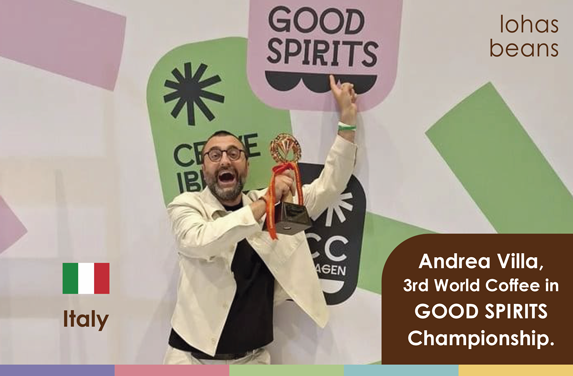 ANDREA VILLA 3rd World Of Coffee in GOOD SPIRITS Copenhagen 2024