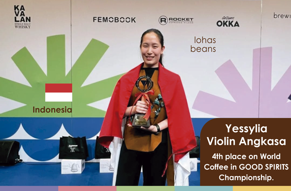 YESSYLIA VIOLIN ANGKASA 4th place on World Coffee in GOOD SPIRITS Championship Copenhagen 2024